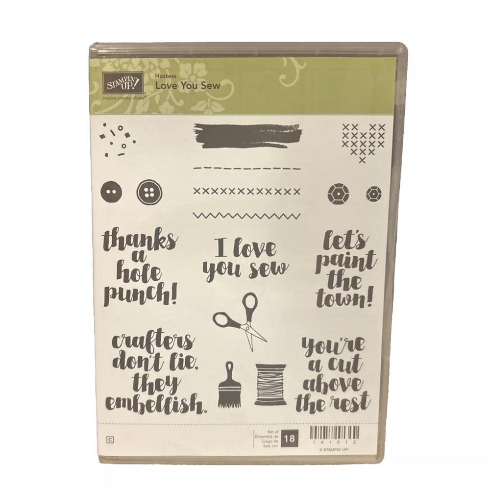 Stampin' Up! Love You Sew Stamp Set New